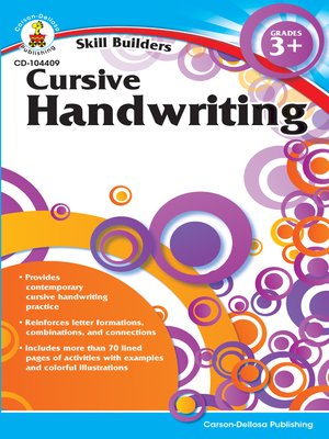 cover image of Cursive Handwriting, Grades 3--5